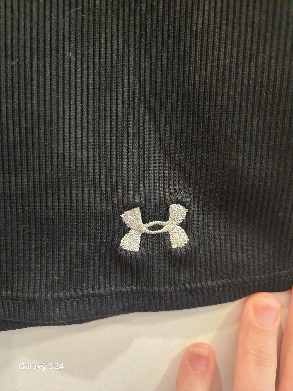 Under Armour Black Ribbed Performance Racerback Tank - Picture 3 of 6
